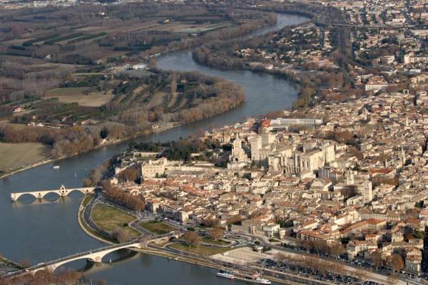 Arial view of Avignon